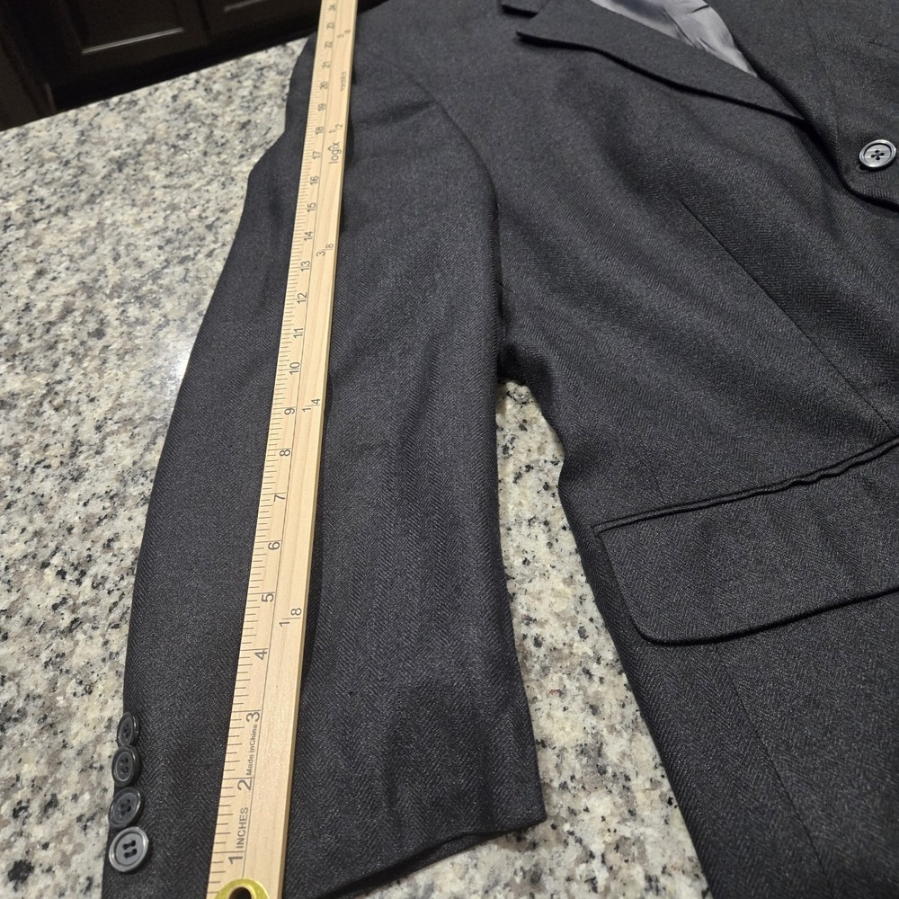 Geoffrey Beene Vintage 100% Silk Black Jacket 48R Length 32 - Picture 6 of 6